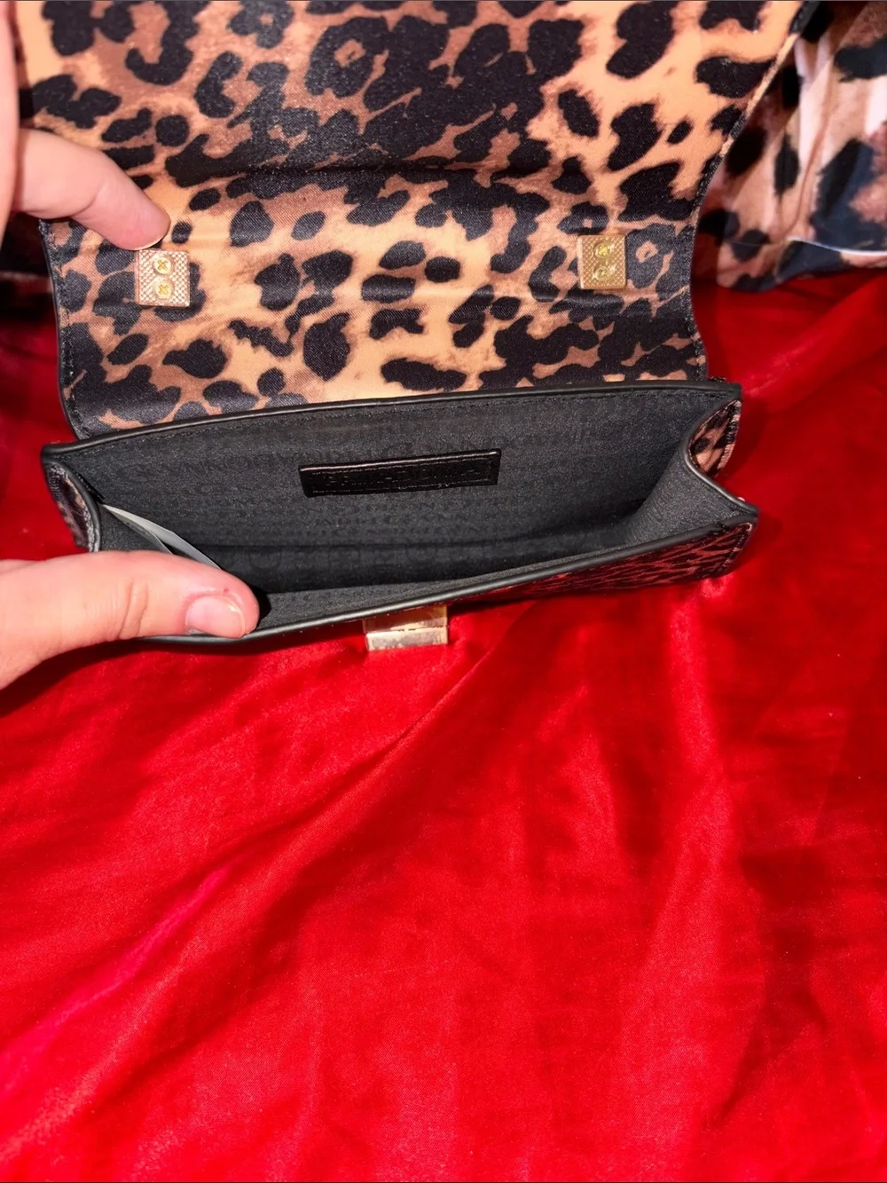 Leopard Print Top-Handle Women’s Crossbody Bag with Gold Chain
